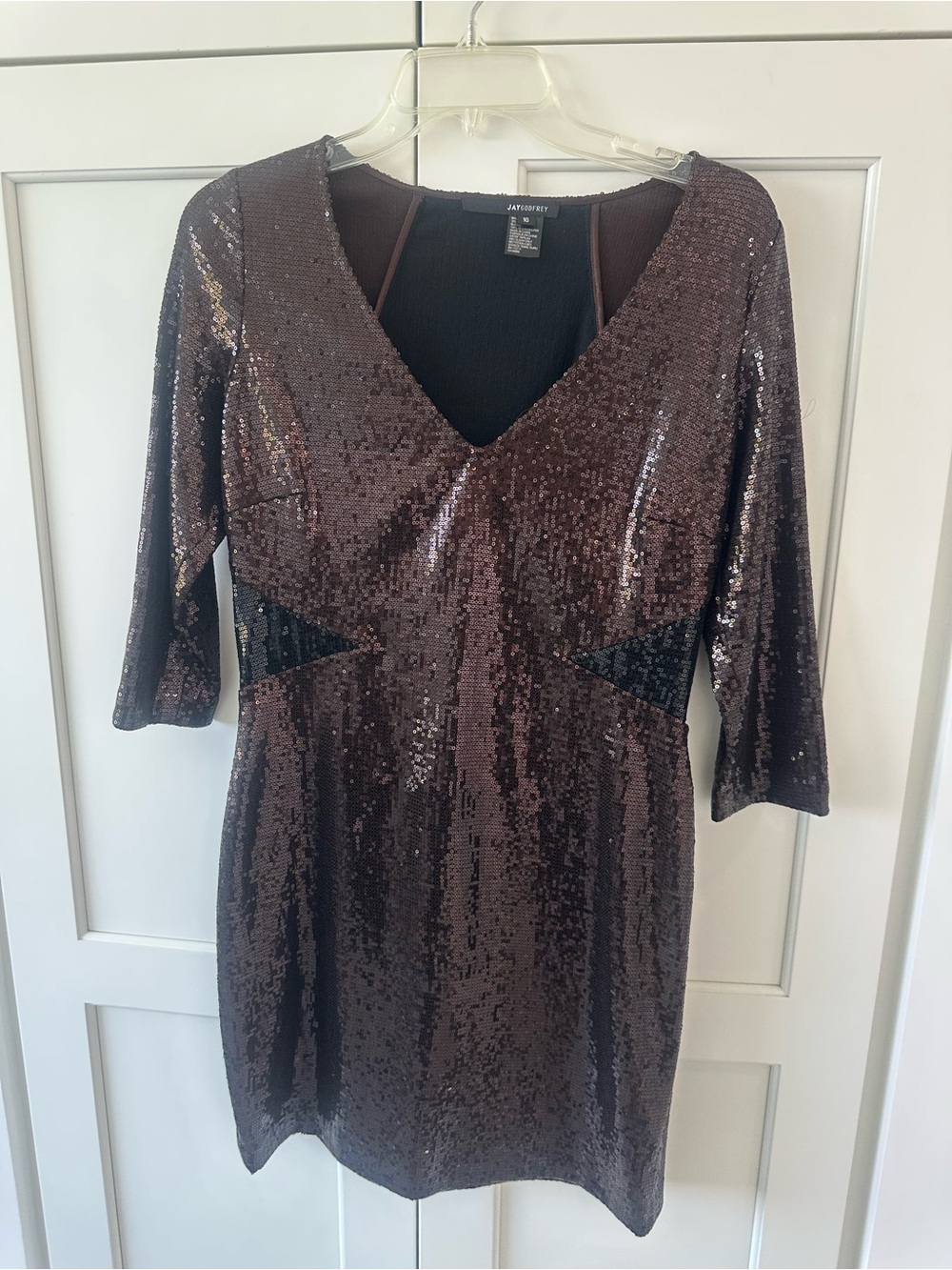 JAYGODFREY Bronze Sequin Mini Dress